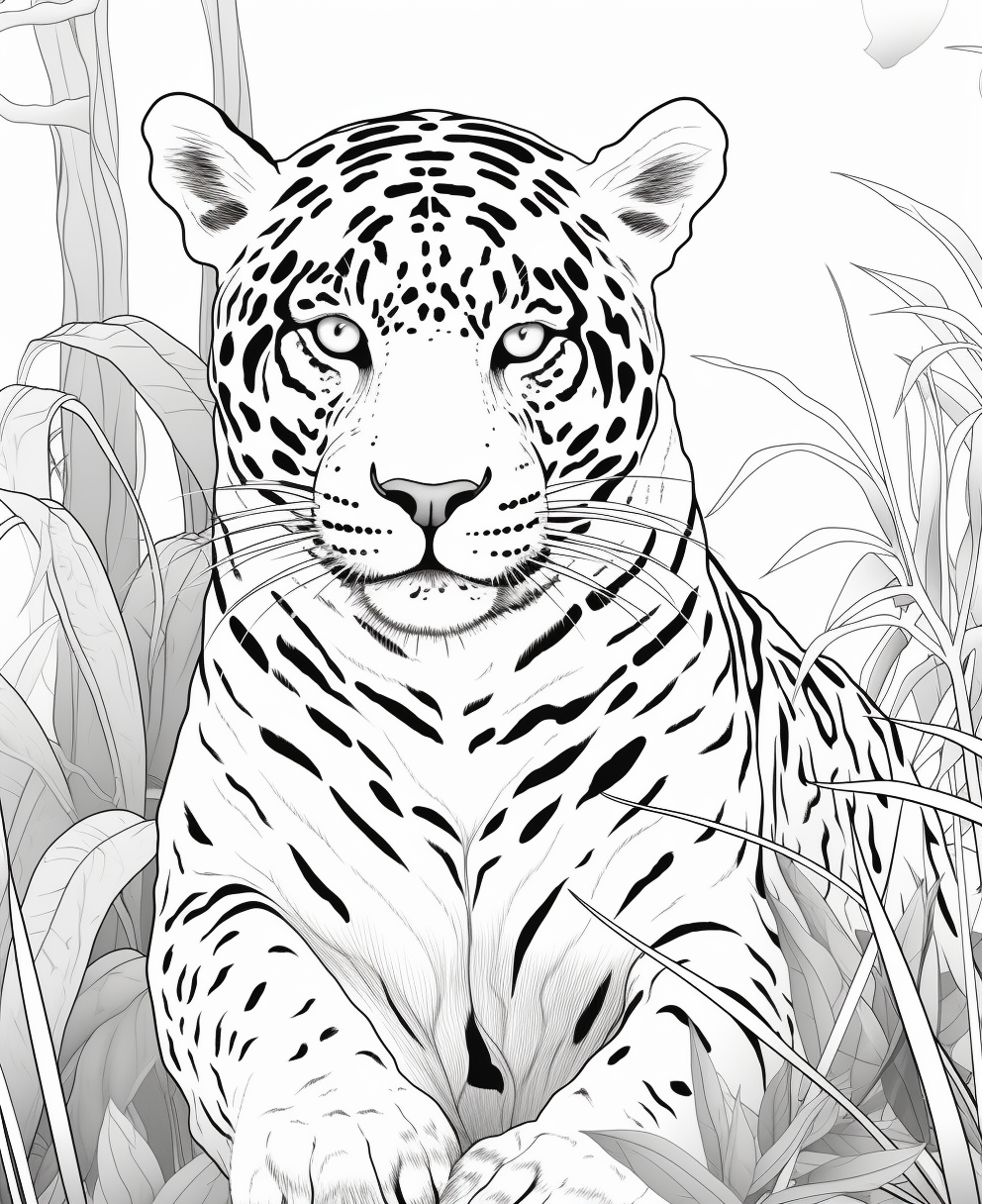 Jaguar coloring books for children coloring pages