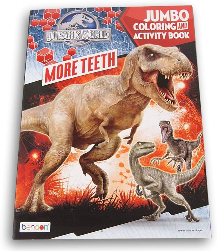 Jurassic world jumbo coloring and activity book
