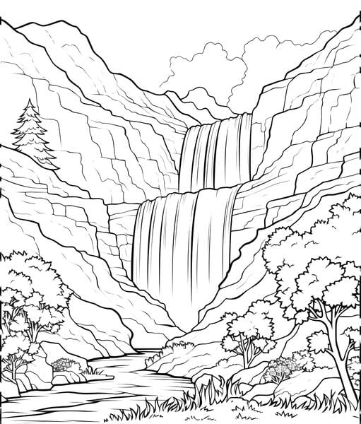 Free printable mountains coloring pages list