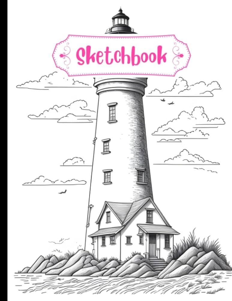 Sketch book photo realistic lighthouse by hoover kamil