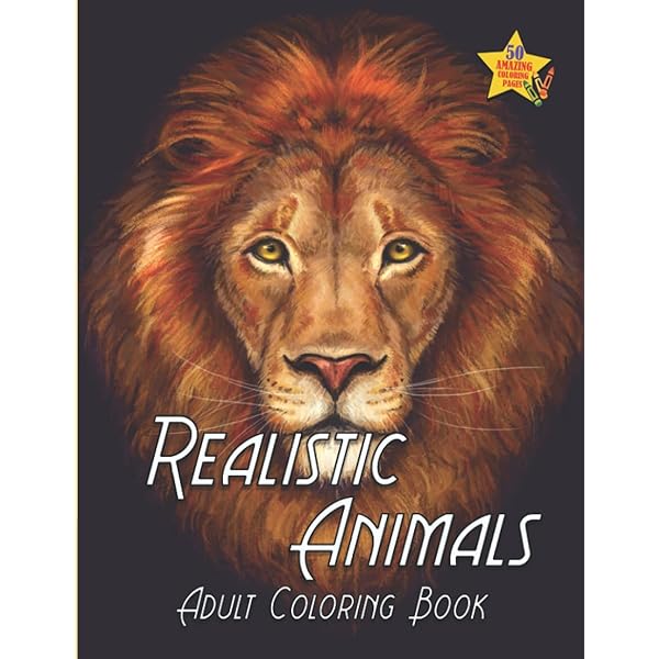 Large print lion coloring book for adults