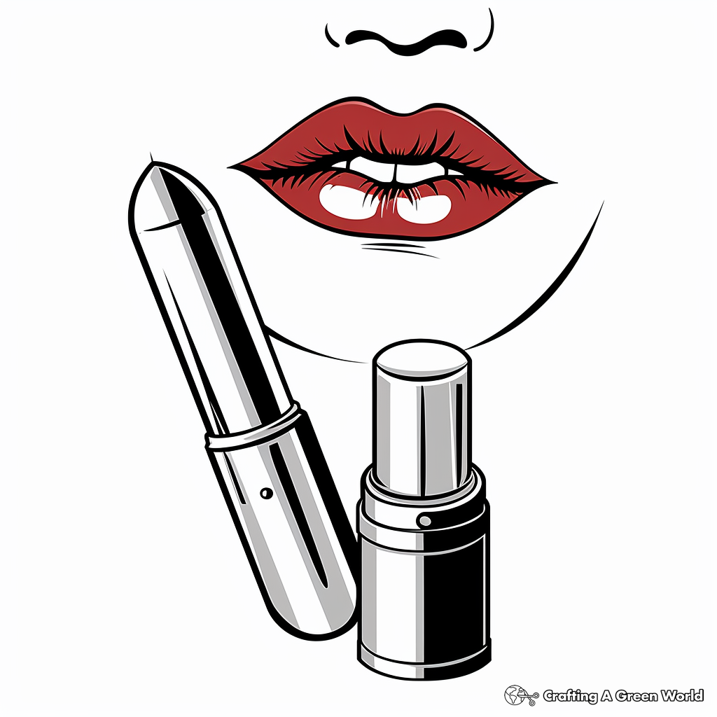 Lipstick coloring pages