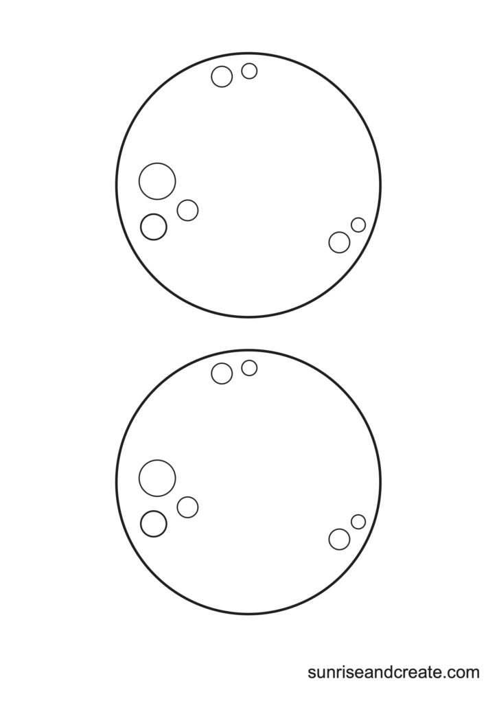 Free printable moon templates crescent full moons