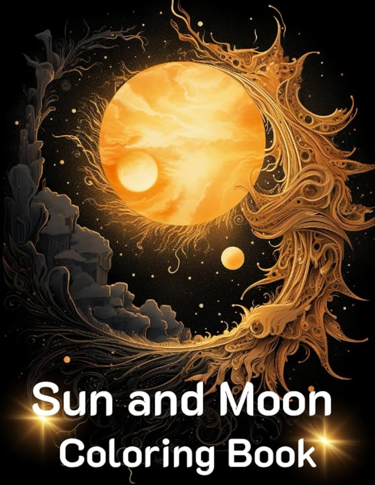 Sun and moon coloring book a beautiful and mystical illustrations of the sun moon cain barbara books