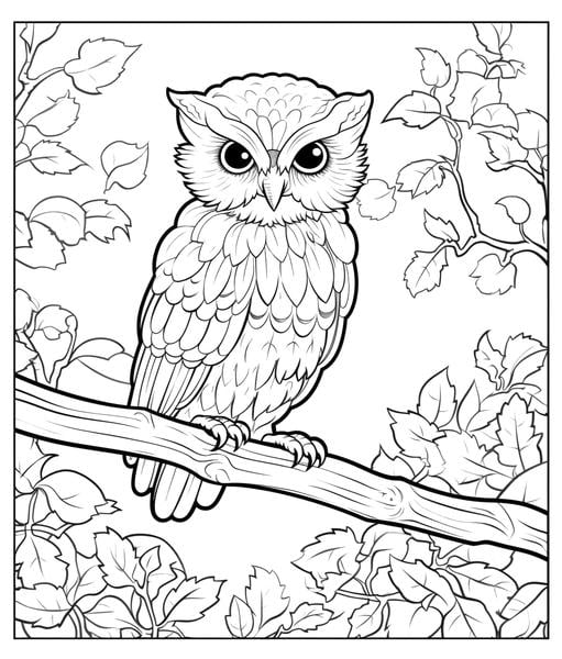 Free printable owls coloring pages list
