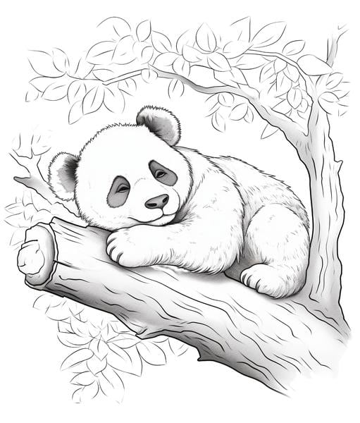 Free printable pandas coloring pages list
