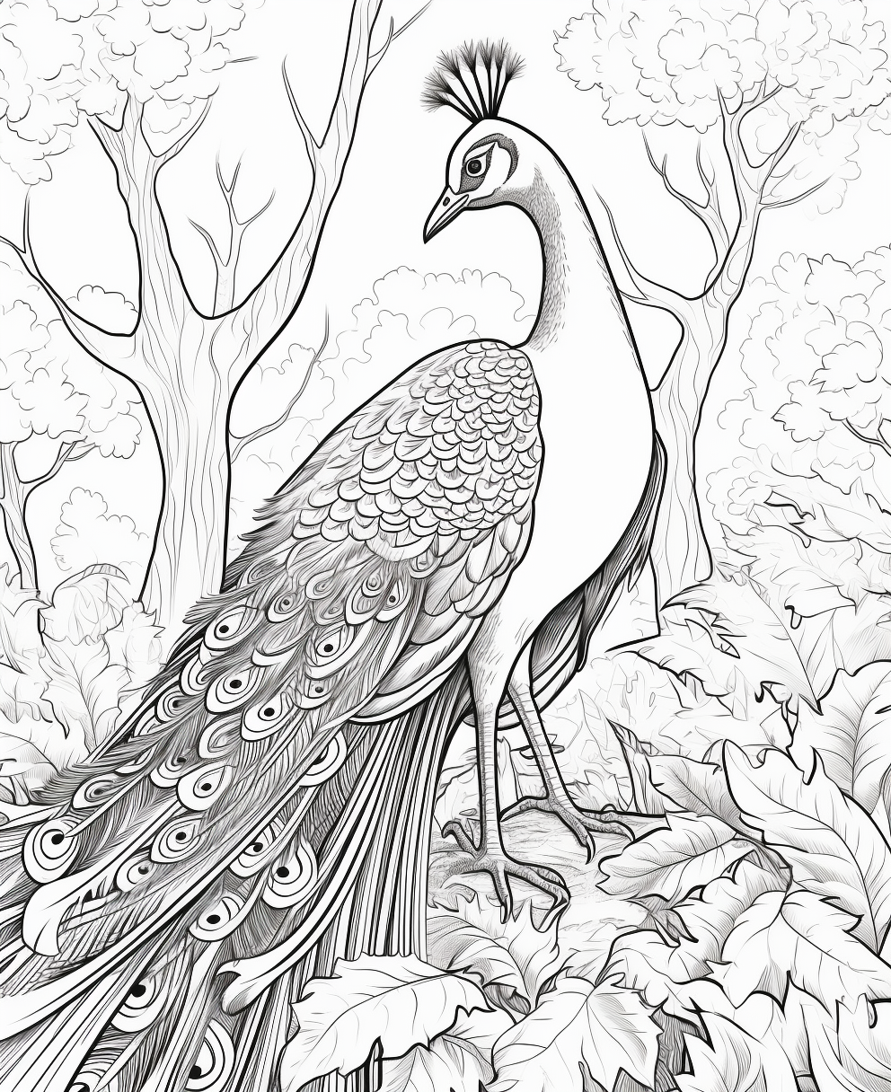 Peacock coloring books for children years old coloring pages