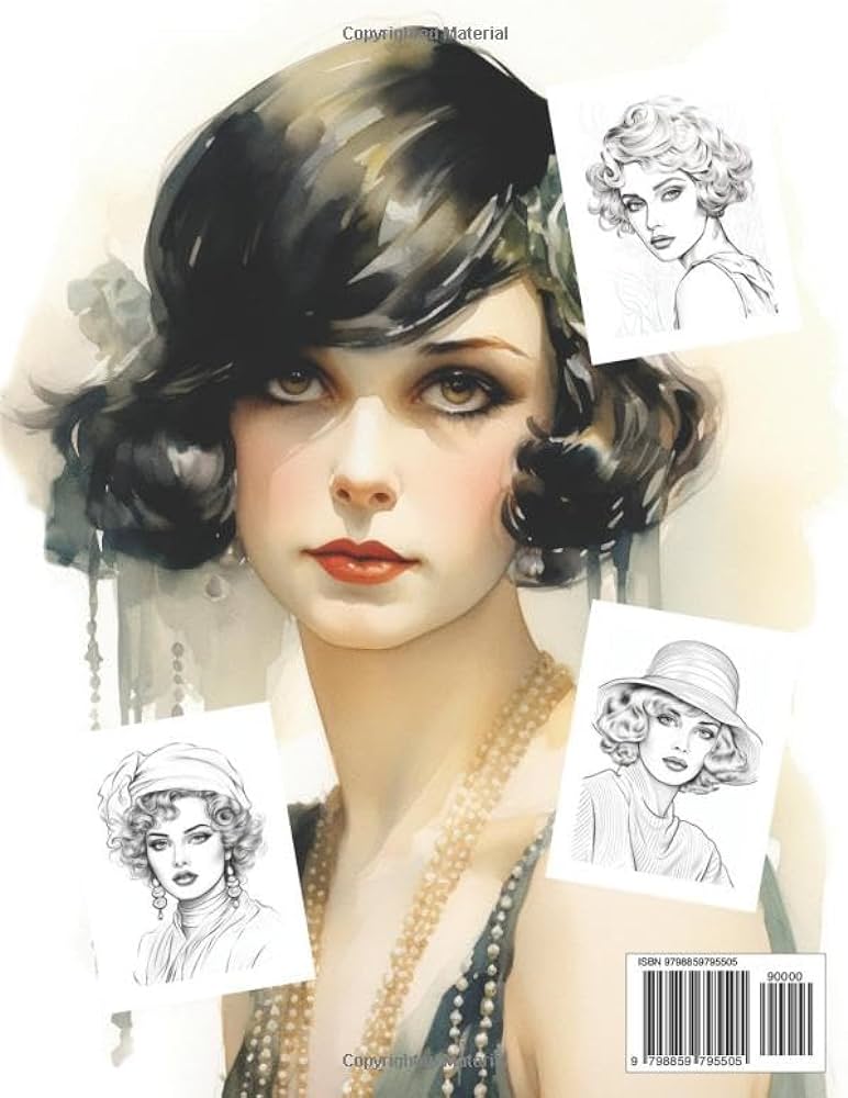 Women portrait coloring book women portraits realistic people faces in greyscale coloring pages for relaxation stress relief and happiness