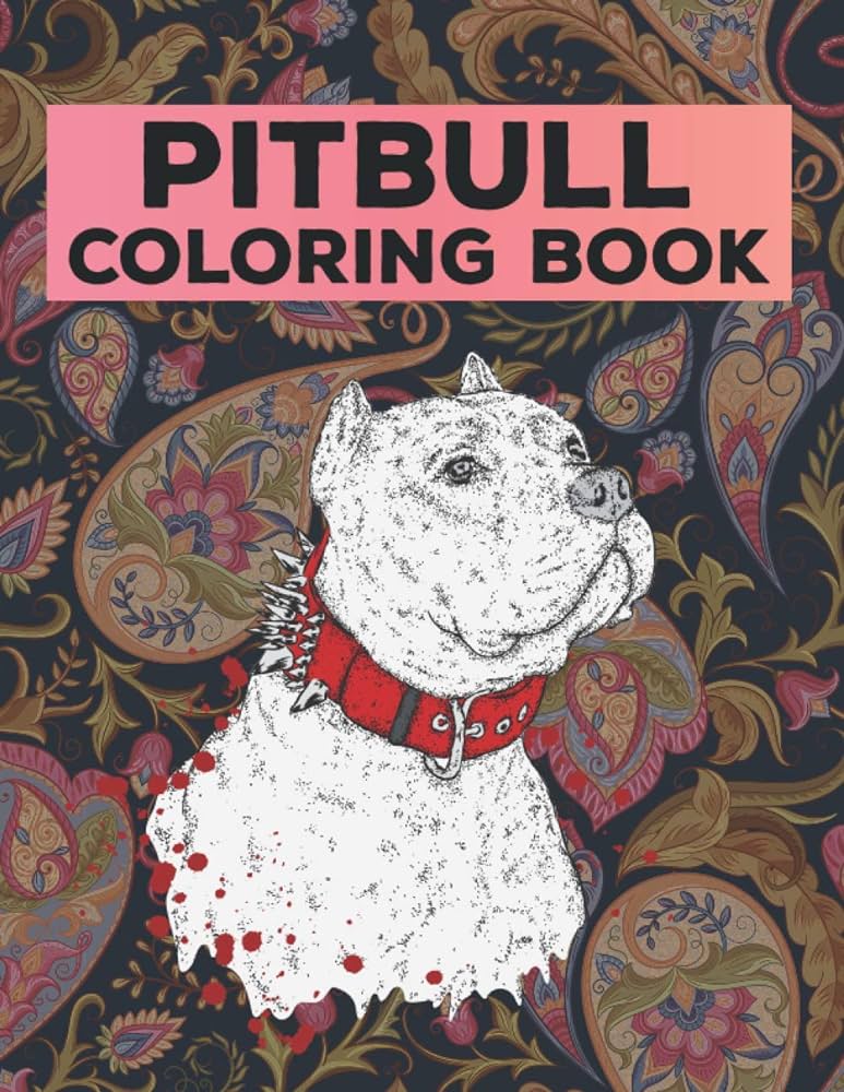 Pitbull coloring book beautiful realistic drawings pitbull dog coloring pages for kids and adults publishing aniprints books