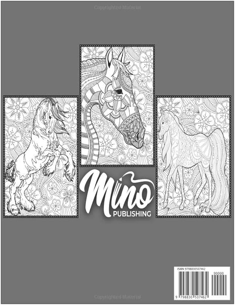 Horse coloring book zentangle horse coloring book for teens anti