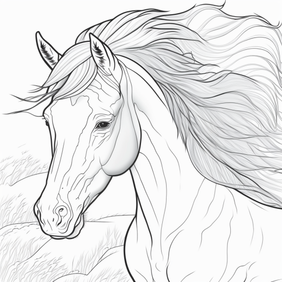 Horse drawing