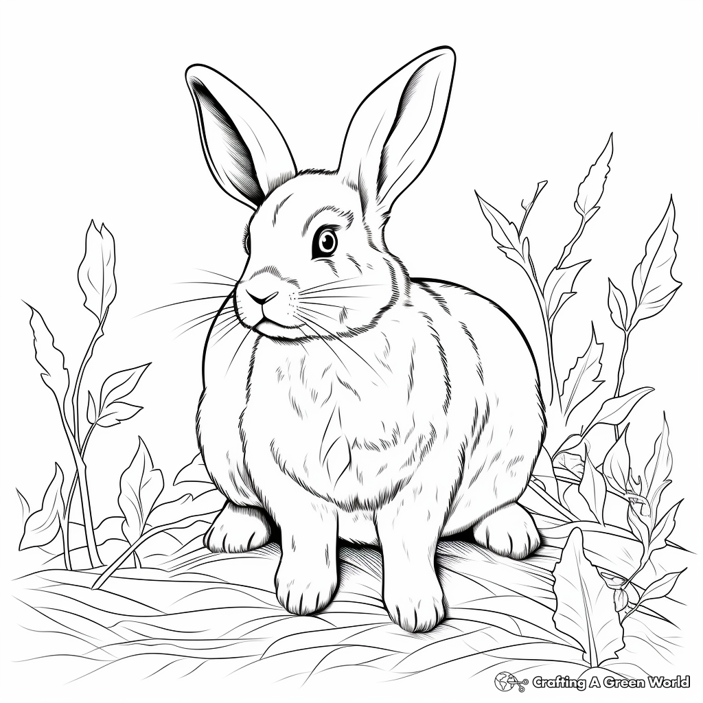 Bunny coloring pages for adults