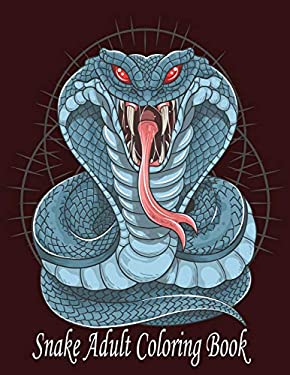 Snake adult coloring book stress relief coloring book realistic snakes for coloring stress relieving