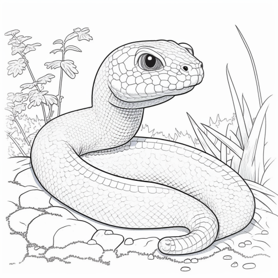 Realistic snake drawing