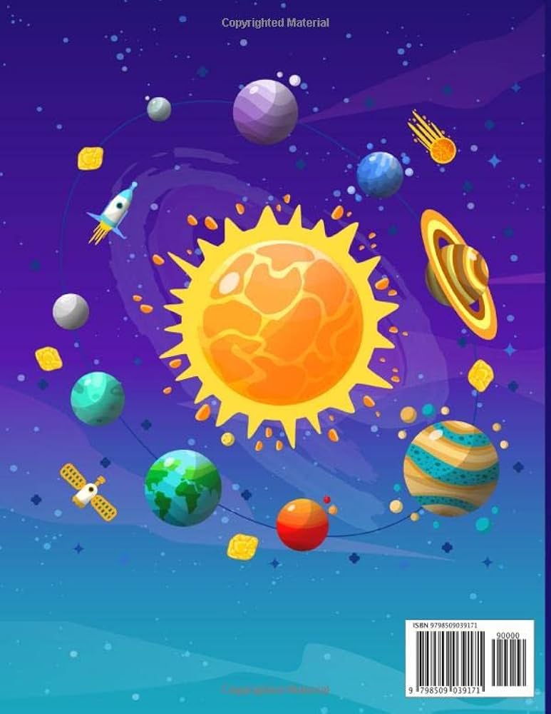 Space coloring book for kids ages