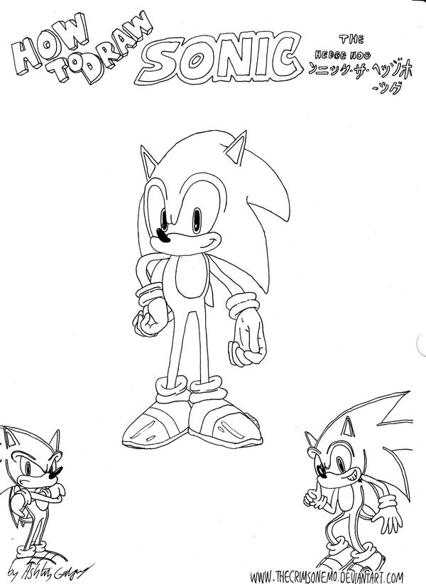 How to draw sonic part by thecrimsonemo on