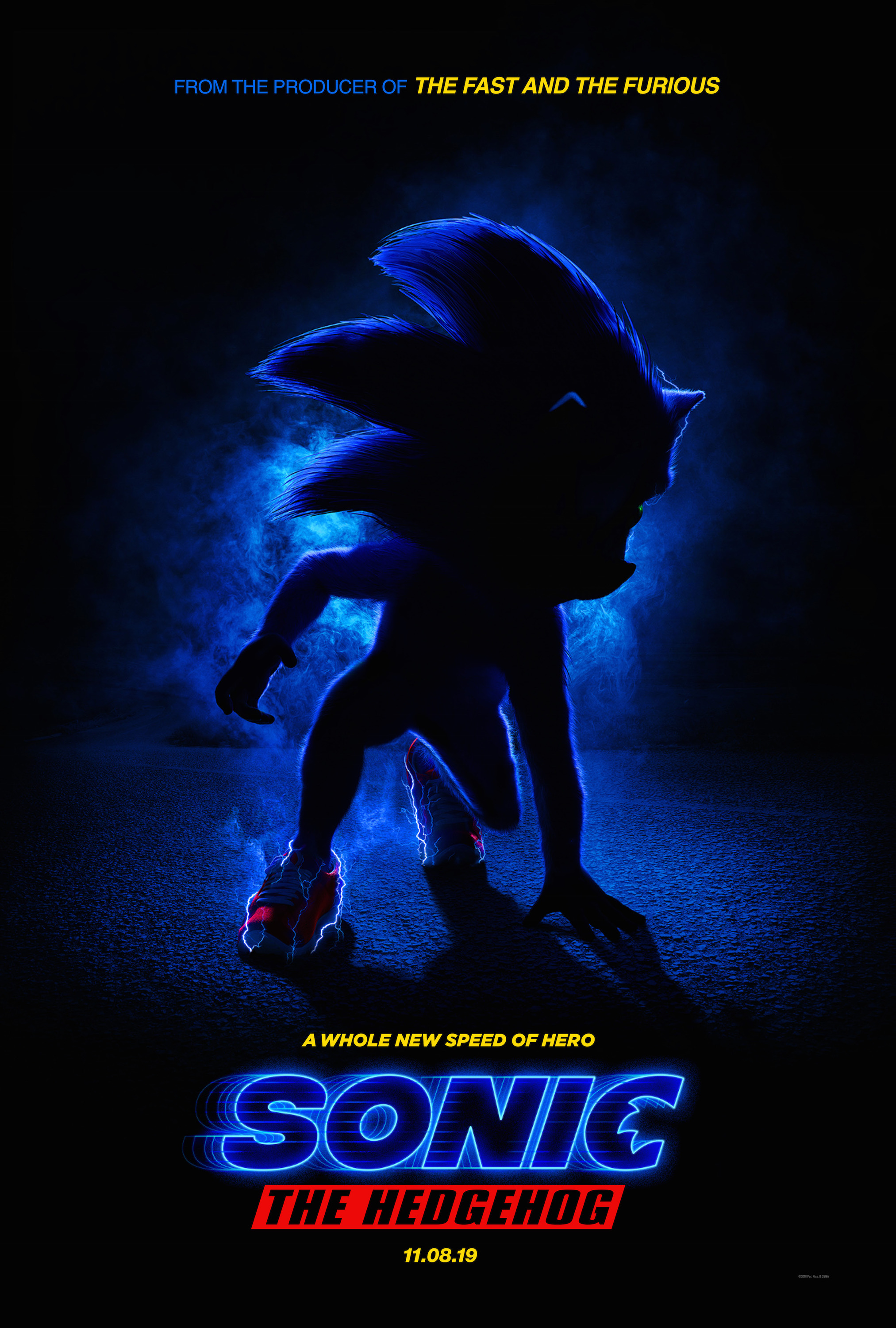 First poster of the sonic the hedgehog movie caused a mixed reaction in the internet