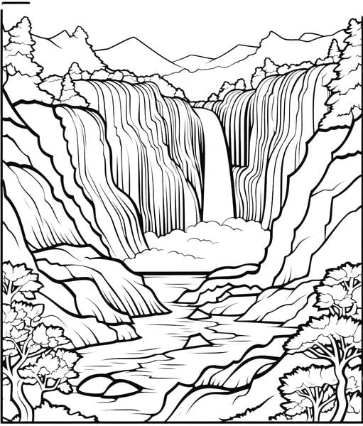 Free printable mountains coloring pages list