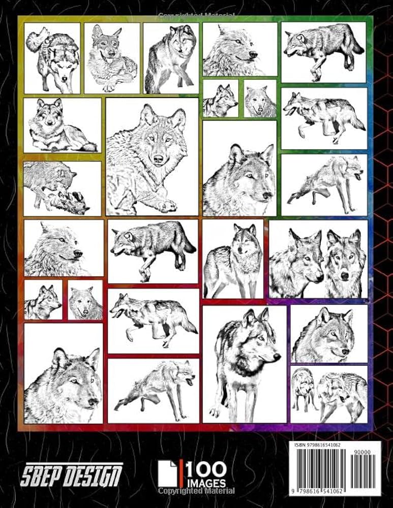 Wolves coloring book for adults beautiful realistic drawings wolf coloring pages for adults relaxation x in sign sbep books