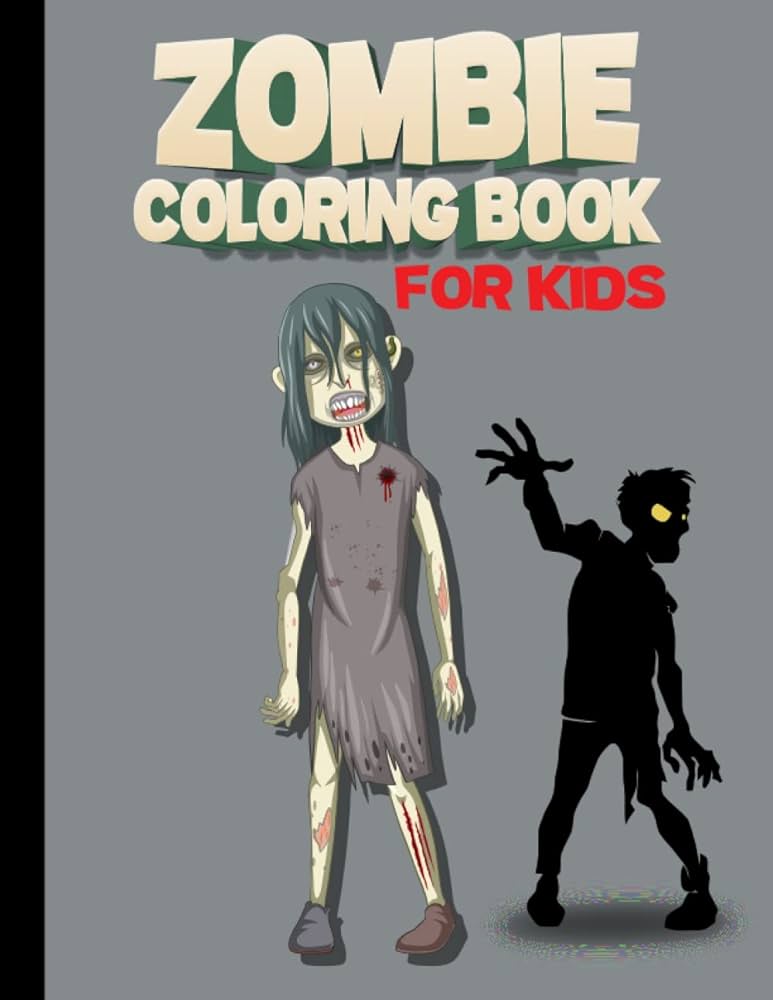 Zombie loring book a zombie lover loring book with realistic illustrations for boys and girls ages