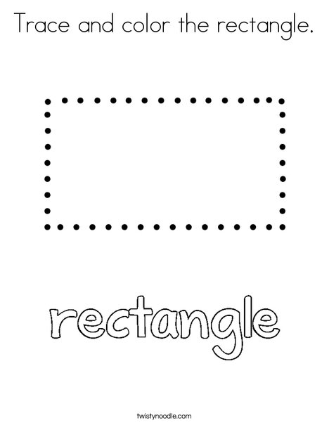Trace and color the rectangle coloring page