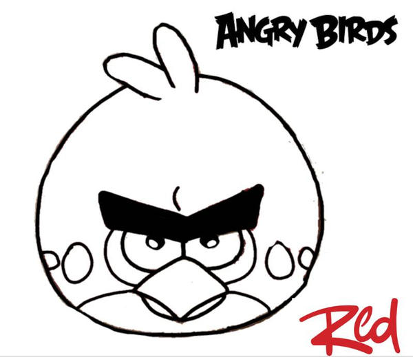 Toons red coloring page by angrybirdstiff on