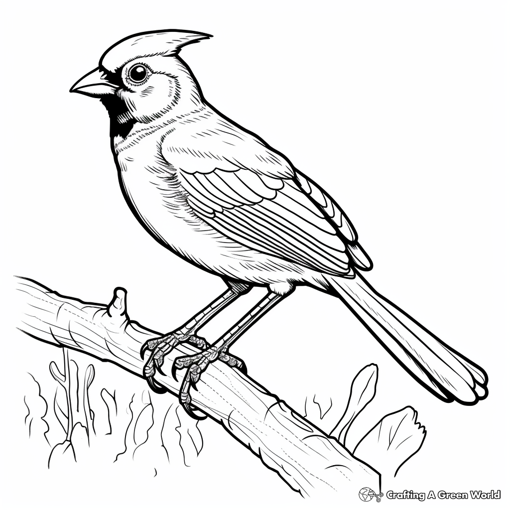 Cardinal coloring pages