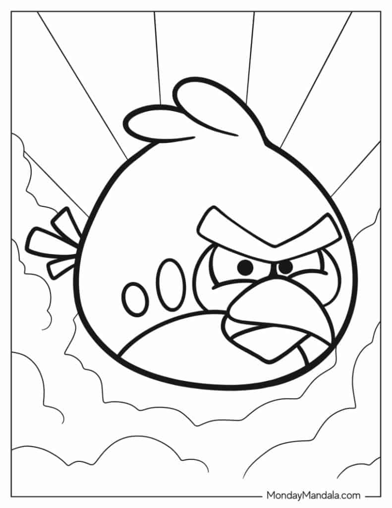 Angry birds coloring pages free pdf printables