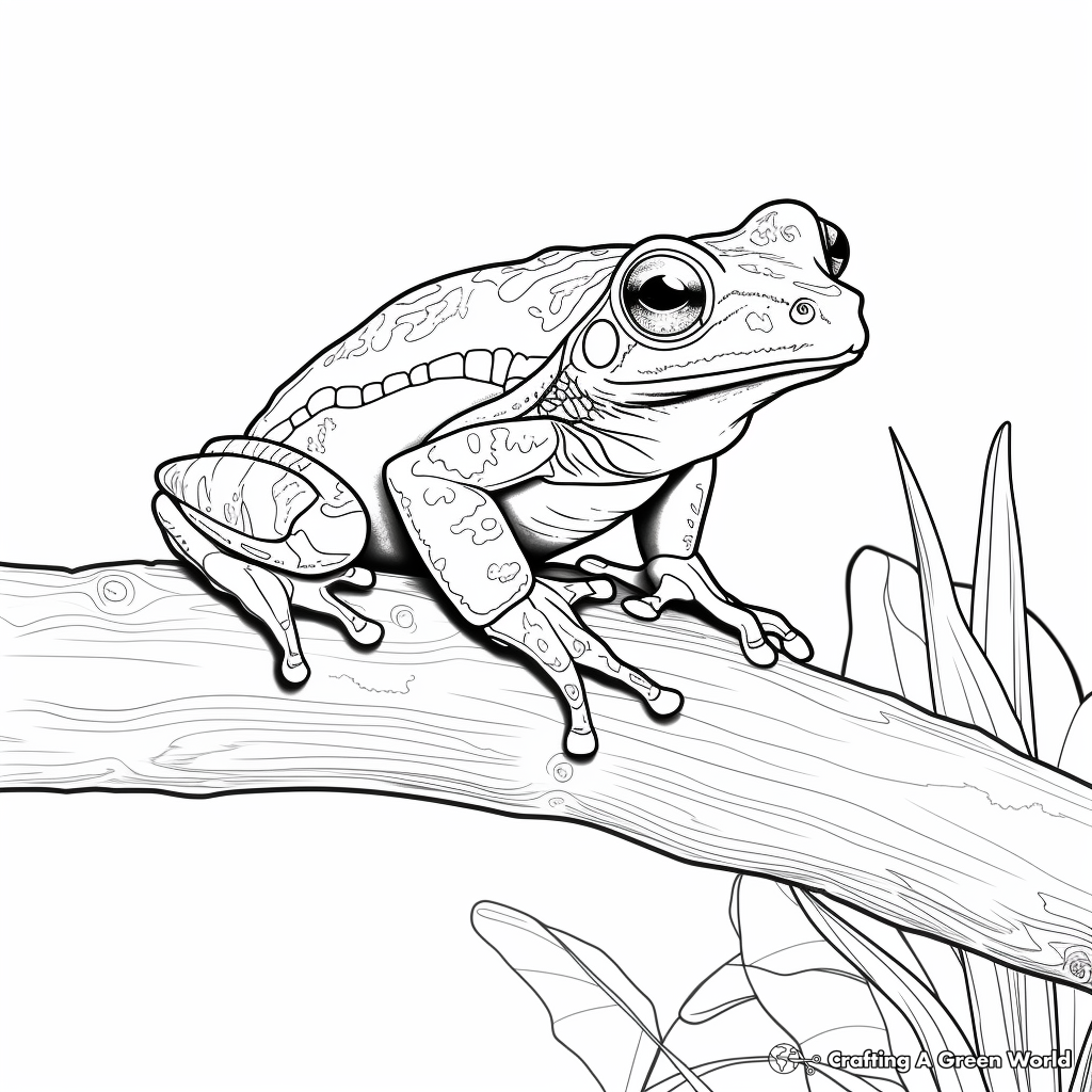Red eyed tree frog coloring pages