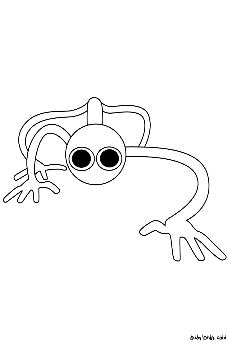 Red rainbow friend coloring page print roblox coloring book rainbow friends