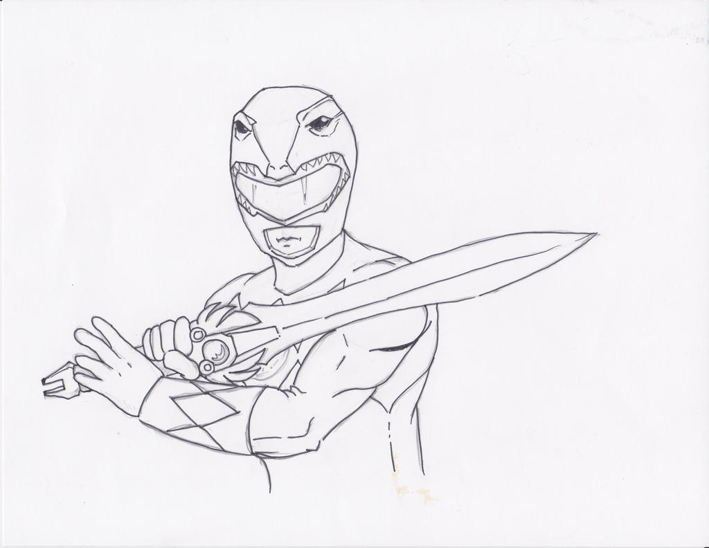 Red ranger power ranger inked by fongart on