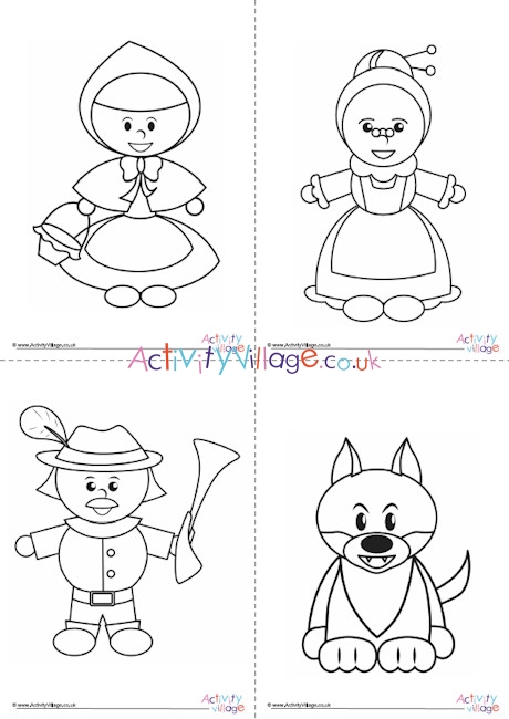Little red riding hood louring pages