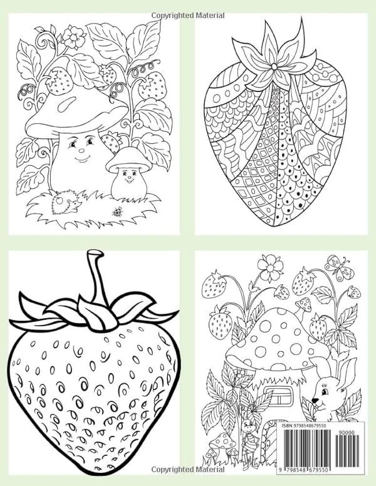 Sawberry coloring book amazing coloring book for kids with fun easy and relaxing sawberries are red floral adult coloring book coloring book and the big hungry bear kids sawberry hill