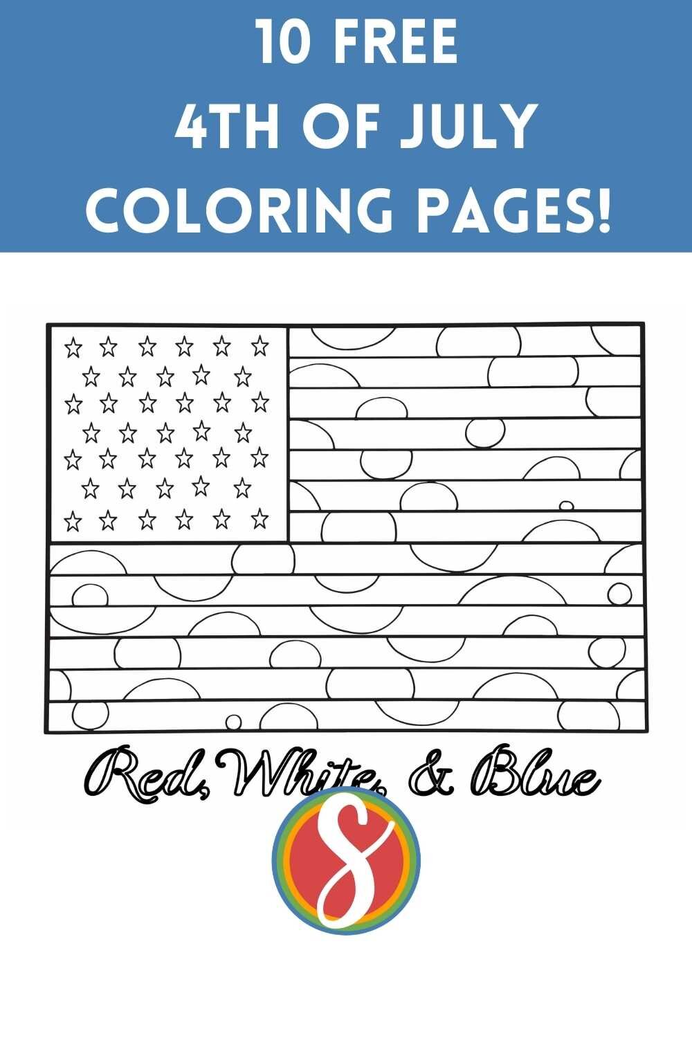 Free th of july coloring pages â stevie doodles
