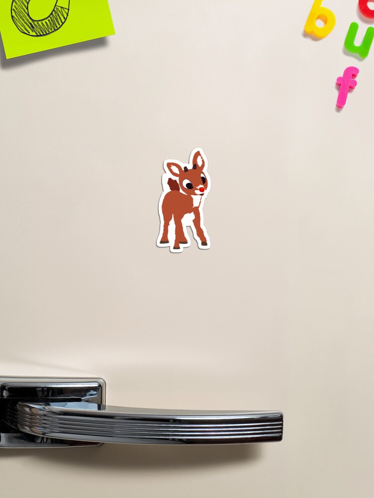Rudolph the red nosed reindeer magnet for sale by thedayisours