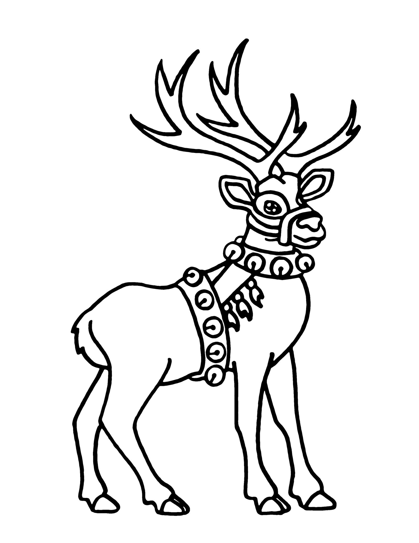 Reindeer coloring page by cetivarose on