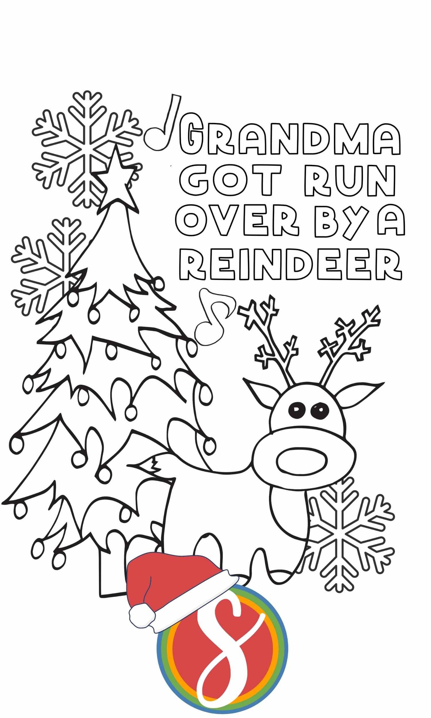 Free reindeer christmas coloring pages â stevie doodles