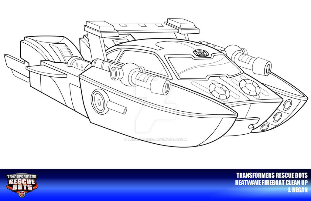 Rescue bots heatwave fireboat clean up by thegreatjery on