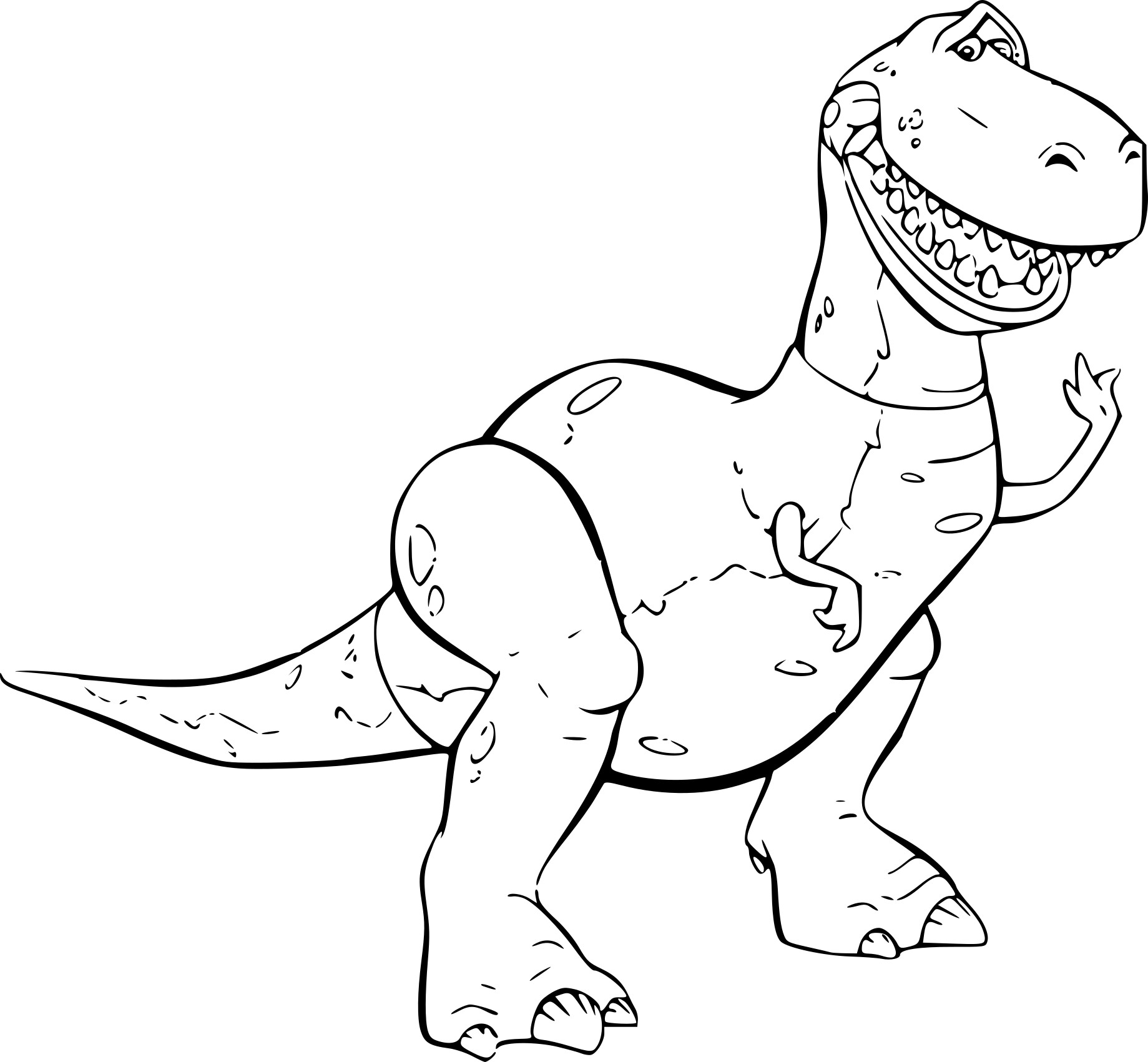 Rex toy story coloring page