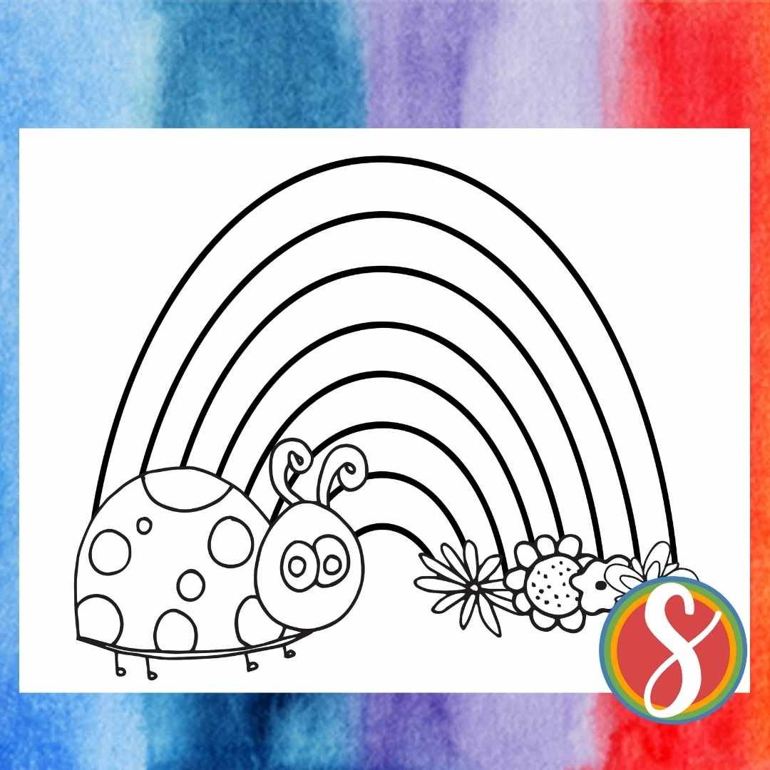 Free rainbow coloring pages â stevie doodles