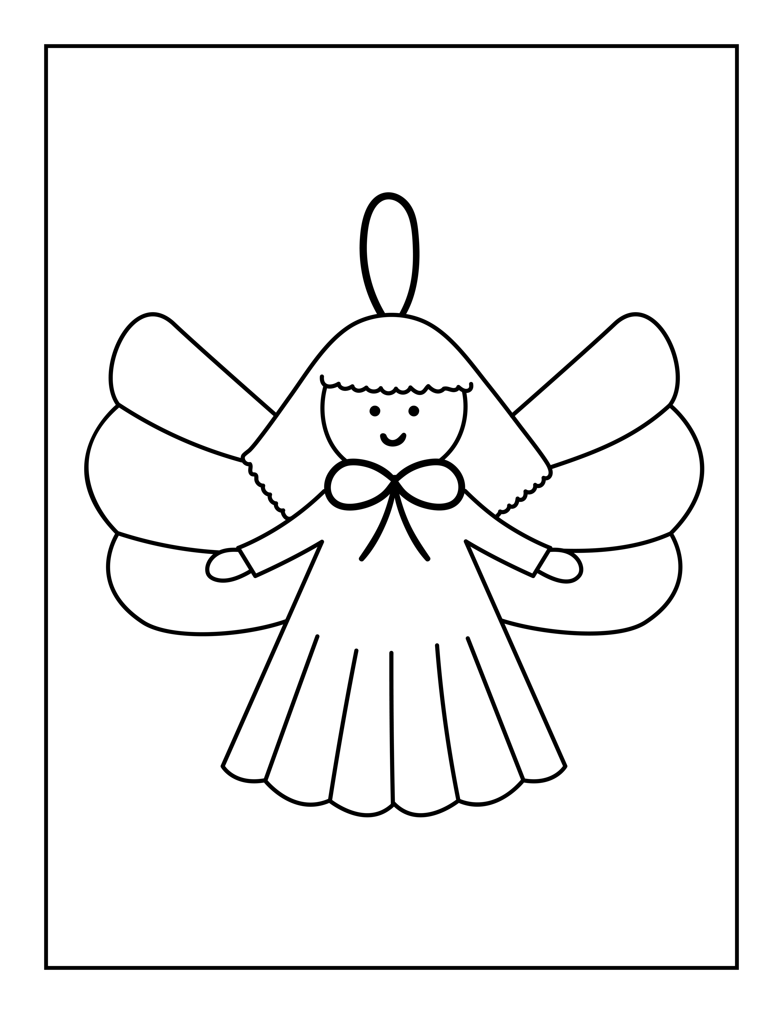 Adorable angel coloring pages north pole christmas