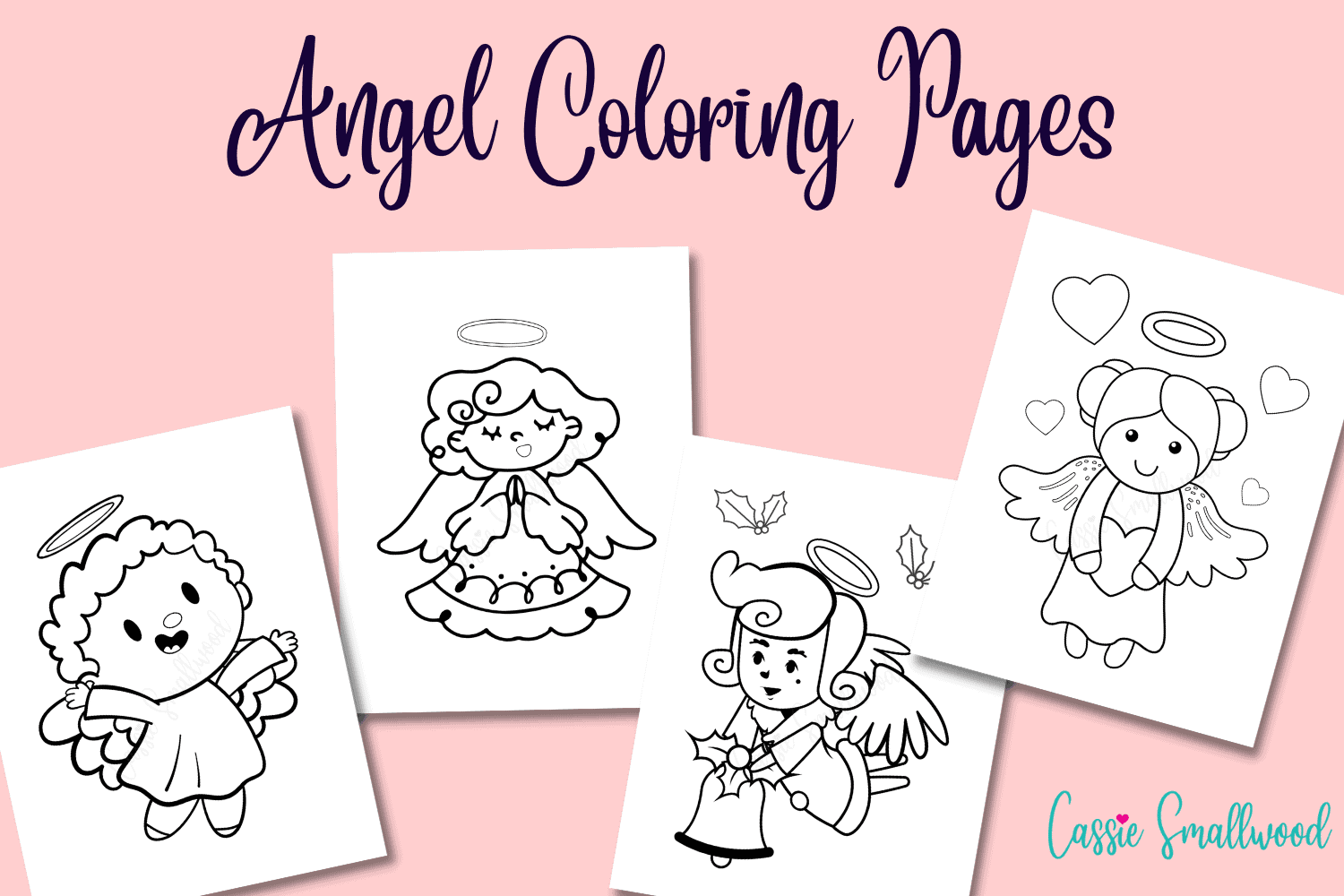 Unbelievably cute angel coloring pages