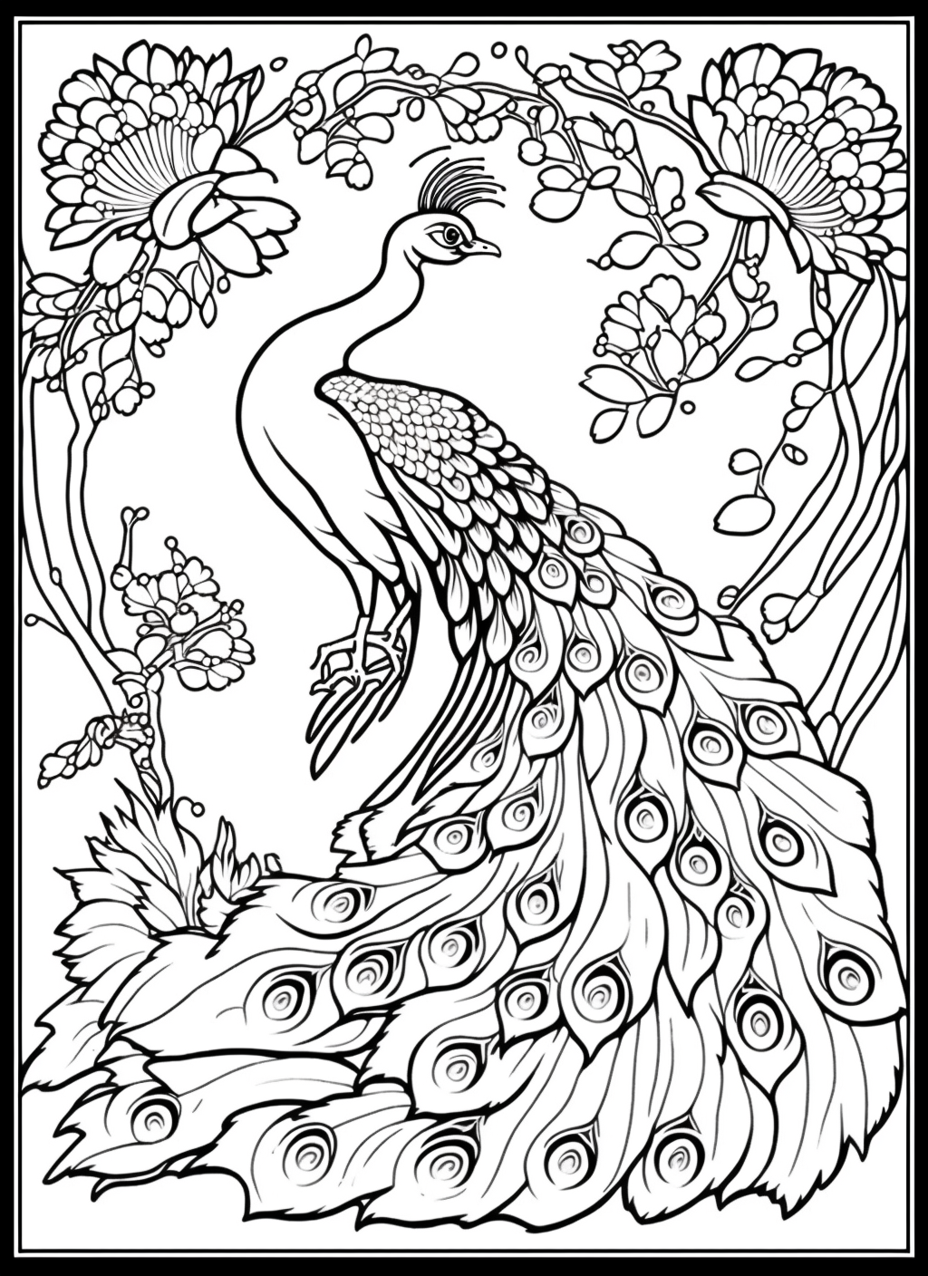 Peacock coloring books for children years old coloring pages