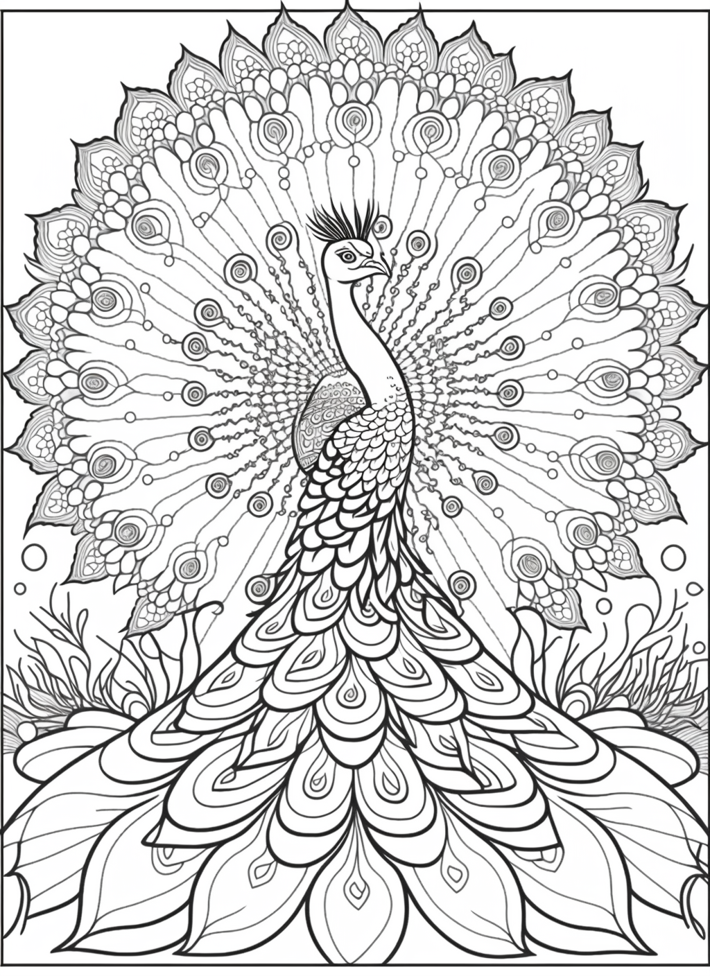 Peacock coloring books for children years old coloring pages