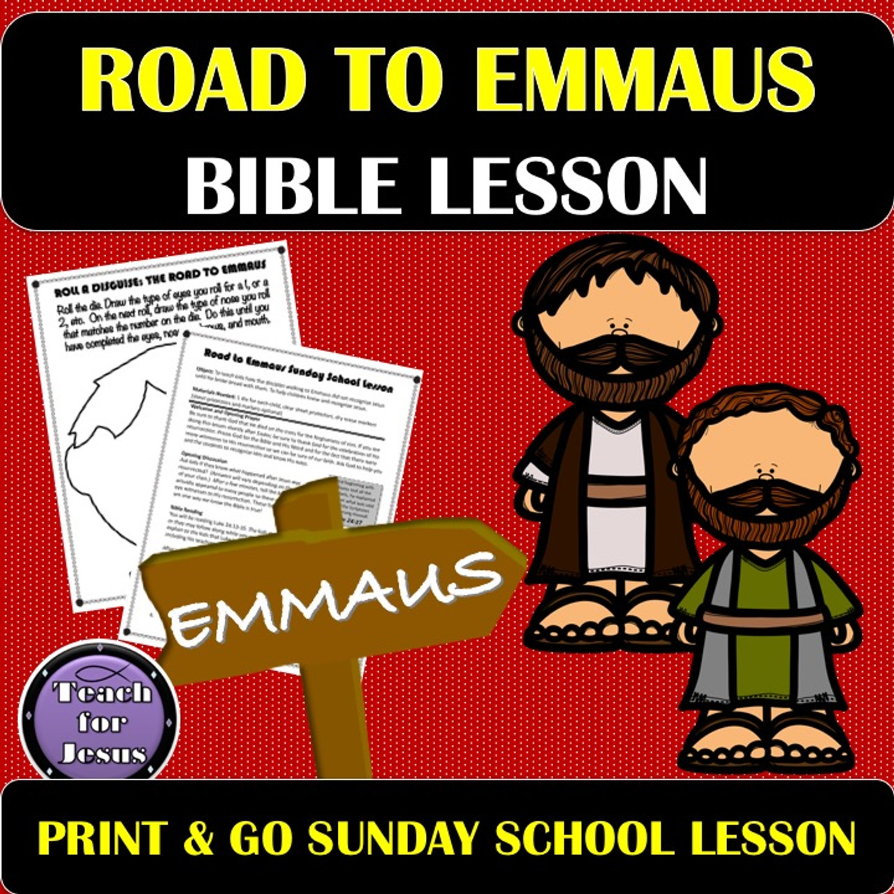 Road to emmaus sunday school or bible lesson