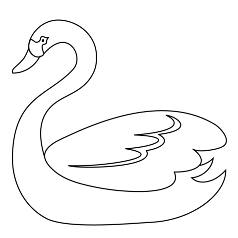 Swan emoji coloring page free printable coloring pages