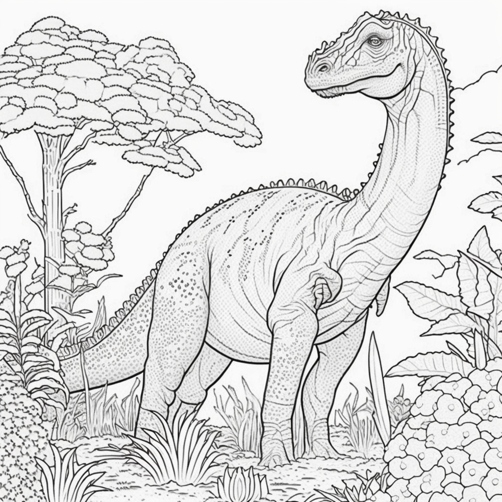 Ai midjourney prompts for dinosaur coloring pages â the ai prompt shop
