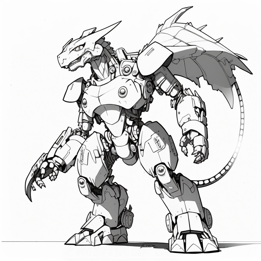 Ai midjourney prompts for robot style coloring pages â the ai prompt shop