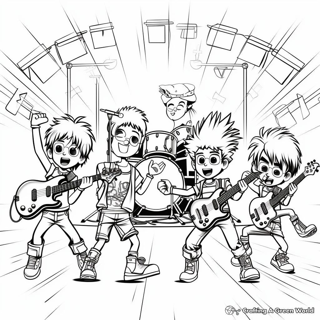 Stage coloring pages