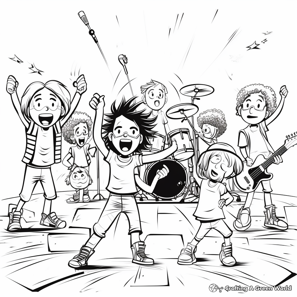 Stage coloring pages